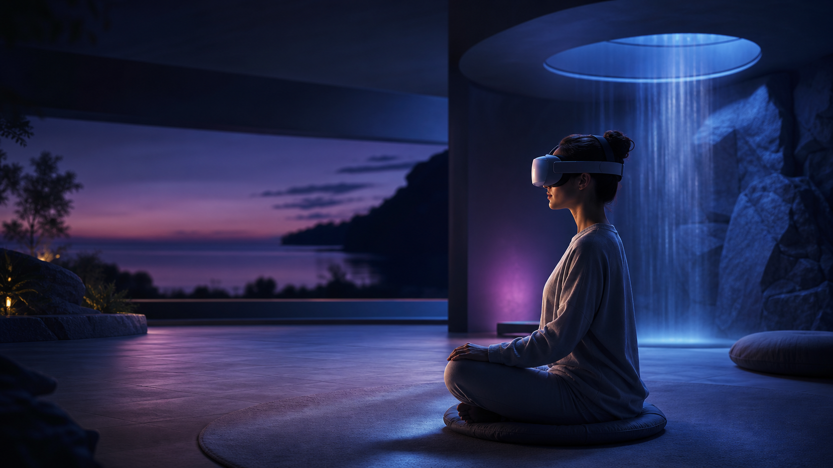 A person using Bejoy in a quiet immersive studio